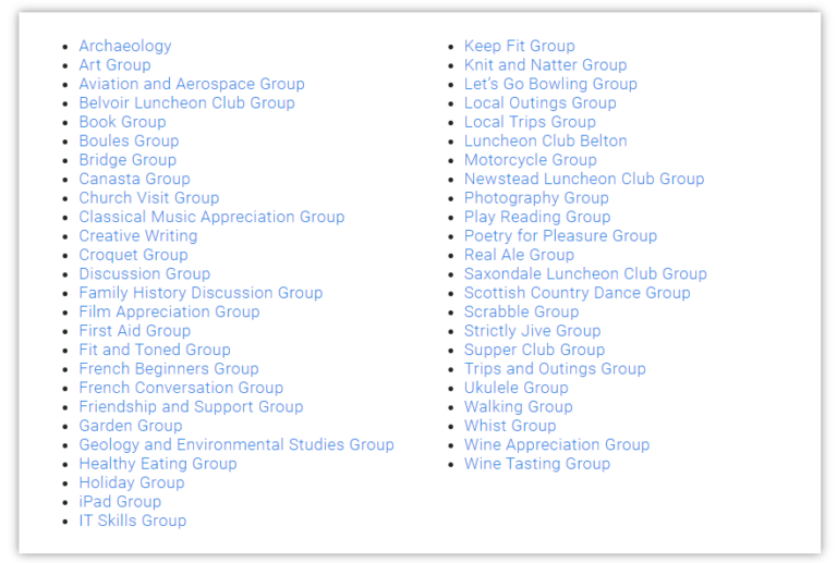 Our Groups
